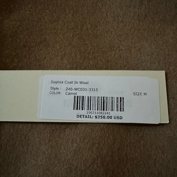 Alex Mill Camel Sophia Double-Breasted Wool Coat size M - Picture 5 of 7